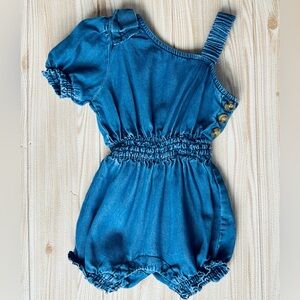 Habitual sz 12M One-Shoulder Denim Romper